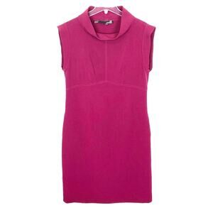 Love Moschino Cowl Neck Sleeveless Sheath Dress Stretchy Pockets Pink Size 12